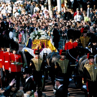 Funeral of Princess Diana central London Sept 1997. Justin Leighton / Alamy Stock Photo